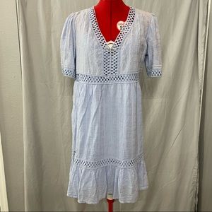 Sky blue sundress with embroidery detail